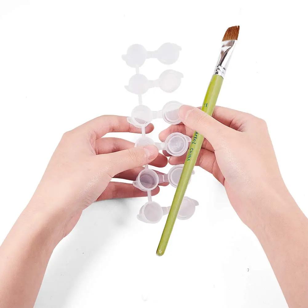 
3ml/5 ml empty hinged shut lid paint pots plastic painting cups paint pot strips Ideal craft hobby art children paint by numbers 