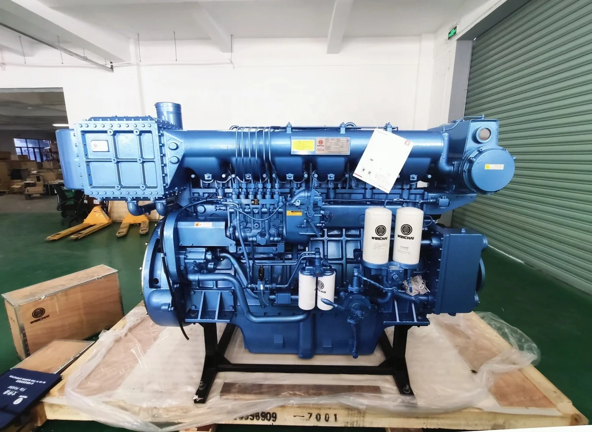High quality water cooled turbocharged Chinese Weichai X6170ZC350-1 diesel marine engine 4 stroke