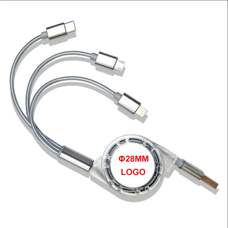 
Custom Logo Universal retractable multi fast charger USB cable for mobile phone android type-c Micro 3 in 1 cable Line Custom Logo Universal retractable multi fast charger USB cable for mobile phone android type-c Micro 3 in 1 cable Line