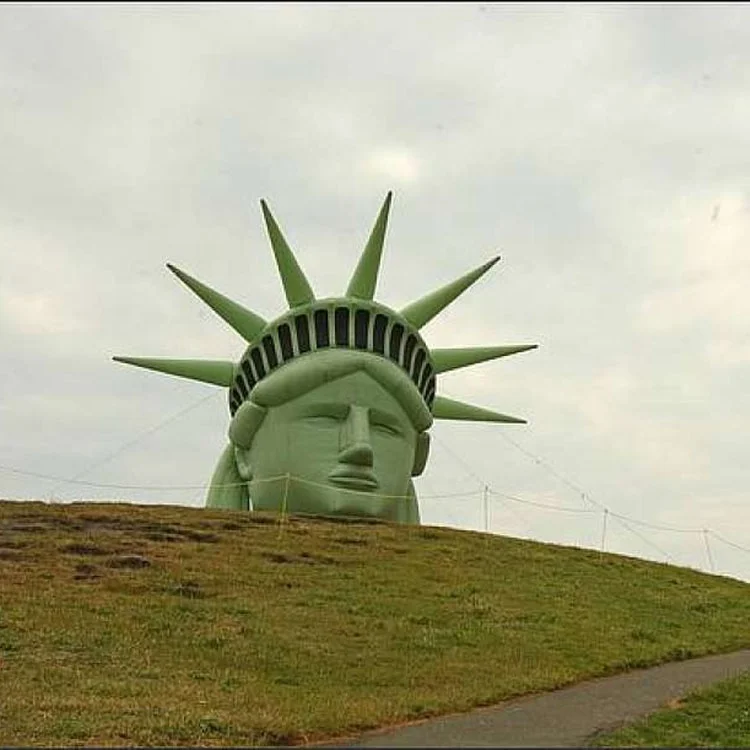 customized inflatable statue of liberty head model balloon for advertising or decoration