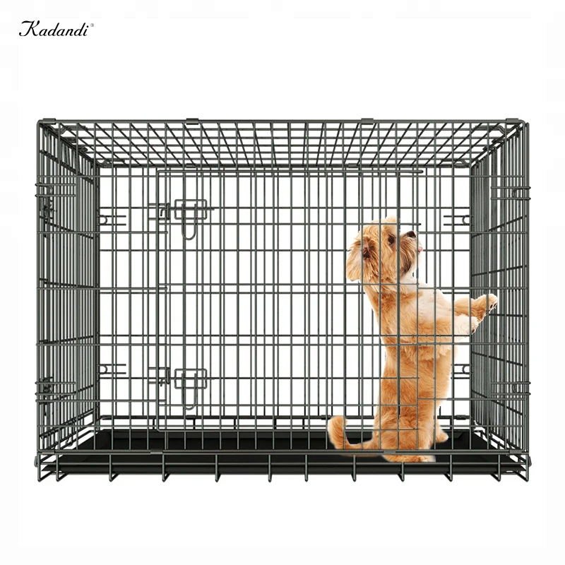 mascota factory 18 inch double door dog cage plastic flooring jaula para gatos jaula para cachorros jaula