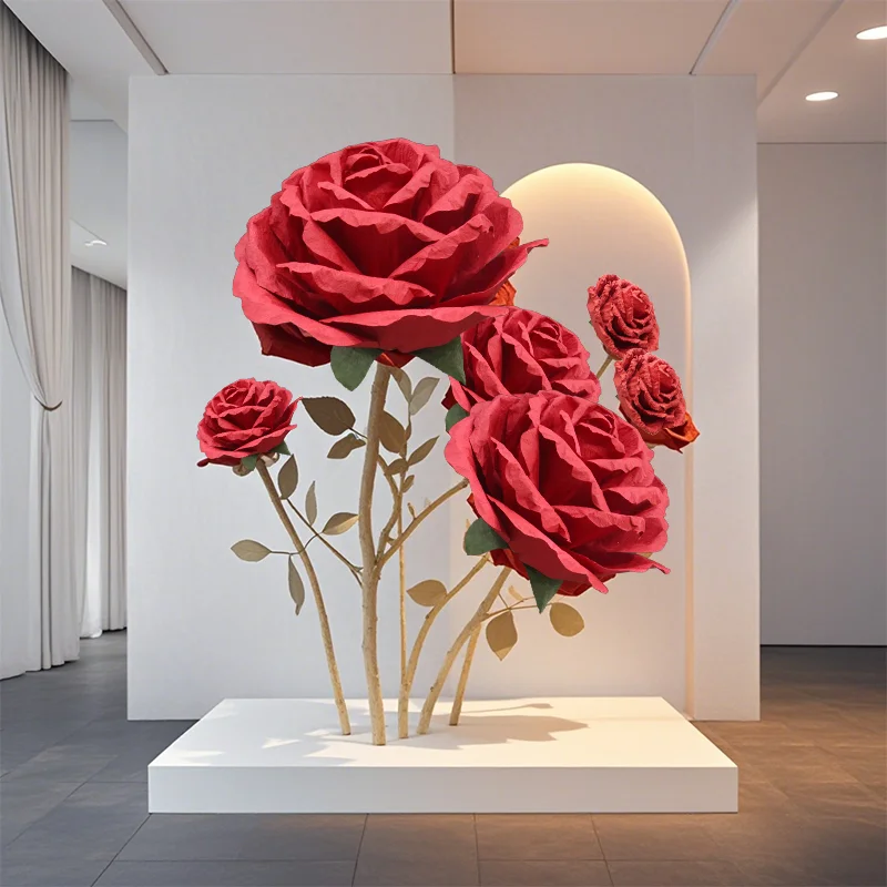 Летающие цветы розовые пуговицы и украшения globo con luz led y rosas сохраненные розы Подарочный букет бумажных цветов
