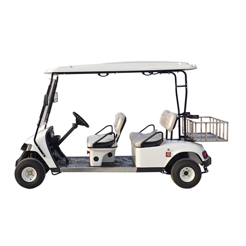 China manufacturer 4 seats electric golf buggy with rear box