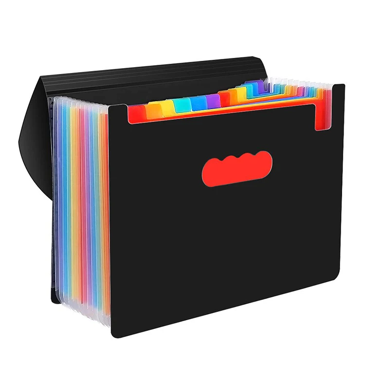 Pocket Expanding File Folder with Sticky Labels, Accordion File Folder Document Organizer Expanding File Folder