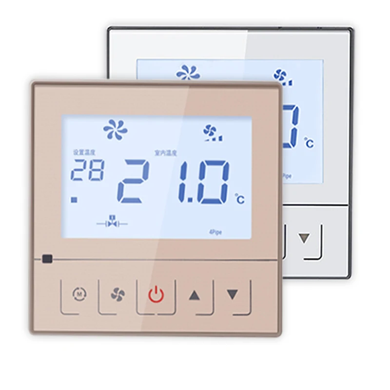 Smart Fan Coil Thermostat With Modbus Communication for 2-Pipe or 4-Pipe Fan Coil Unit for Air Conditioning & HVAC Systems
