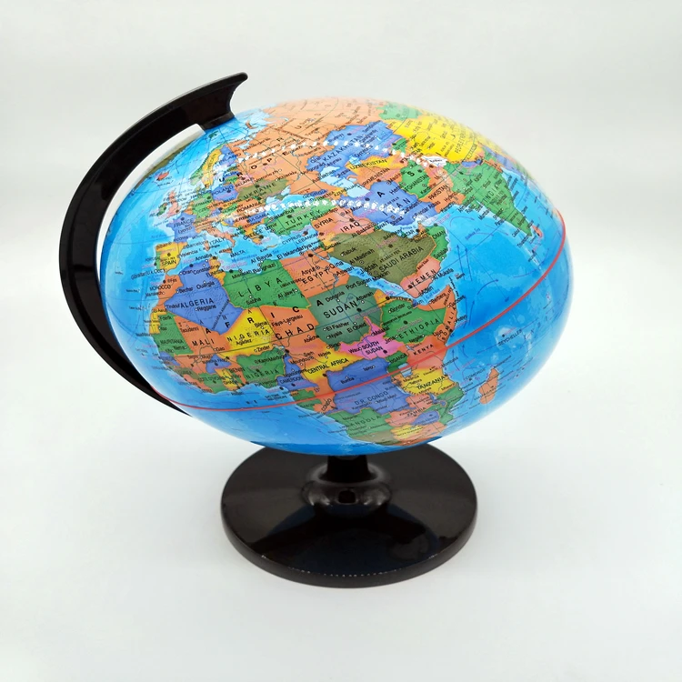 Wholesale high quality plastic rotating teaching education world globe model PVC Earth Globe 10.6