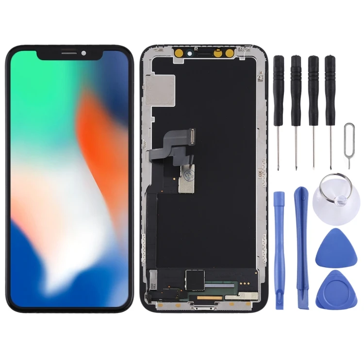 Мягкий ЖК-дисплей с дигитайзером в сборе сенсорный экран для iphone x