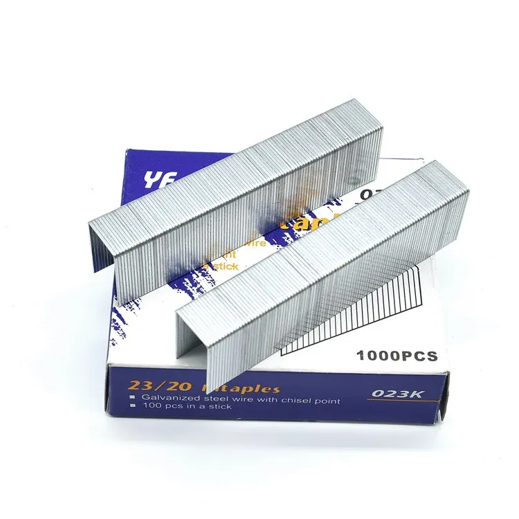 Customized 22Ga Silver Galvanized Iron Paper Binding Heavy Office Staples