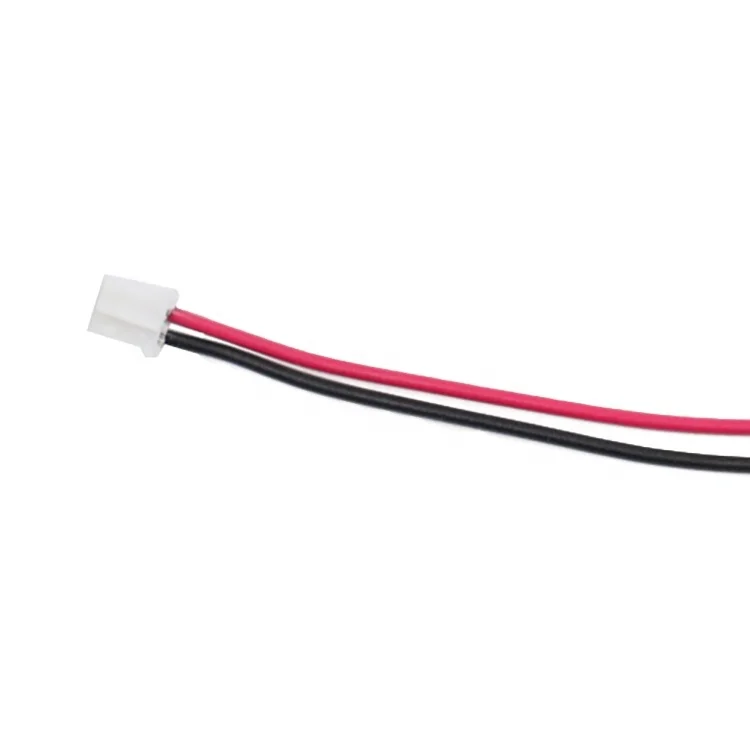 2pin terminal wire Connection wire XH2.54 single head tinned red and black terminal harness processing