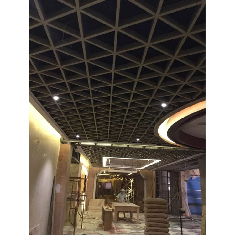 Внутреннее подвесное потолочное украшение подвесной алюминиевый решетчатый потолок