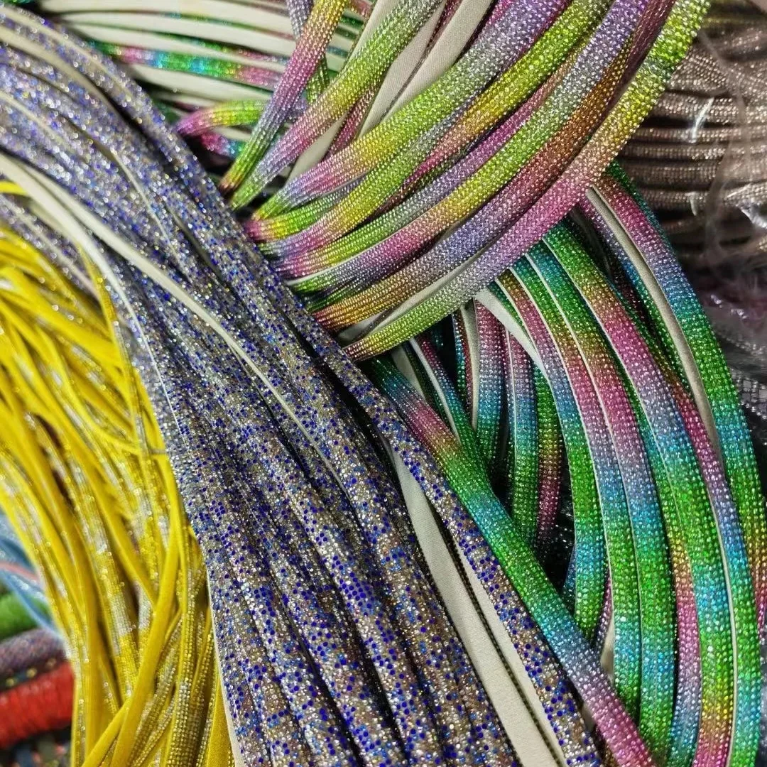 S608 New Sandal Rhinestone Rope fashion diamond Strips Crystals cord for shoes decoration