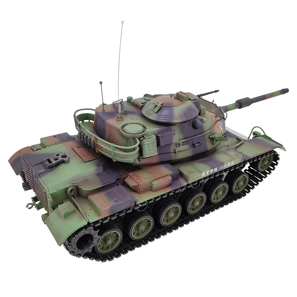Newest COOLBANK Tank Metal Model U.S M60A3 RC Tanks with Smoke Simulation & LED Light Off-Road Battle Tank Rotation Toys