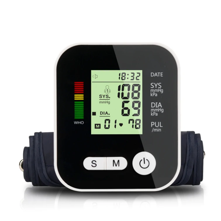 Rechargeable Digital BP Machine Upper Arm Blood Pressure Monitor sphygmomanometer