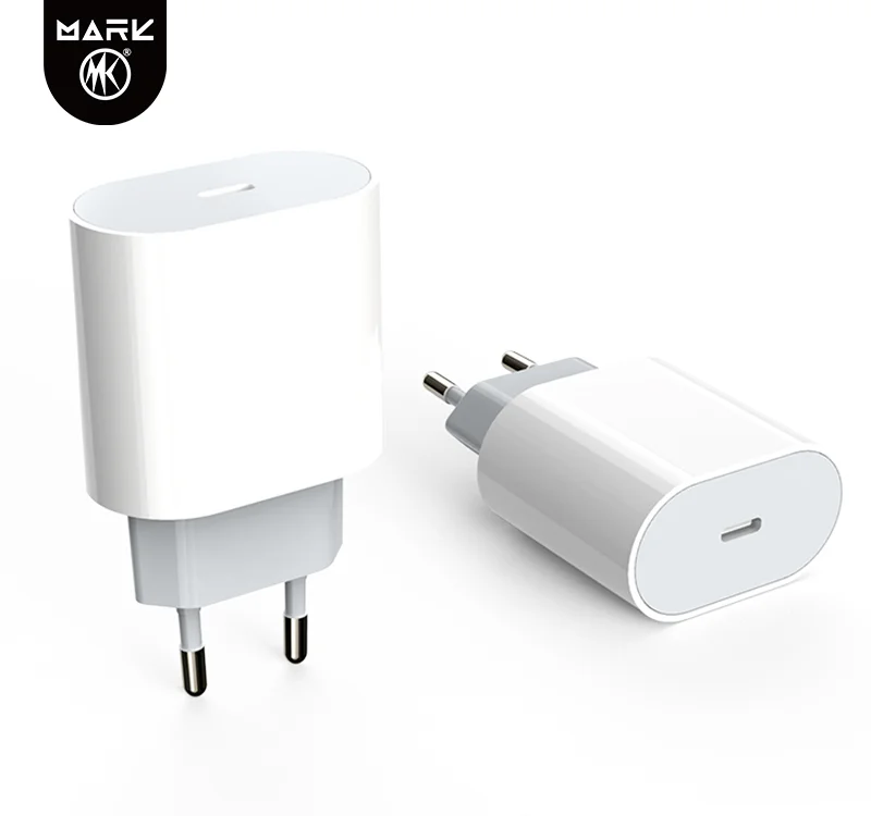 CE European standard 20W PD intelligent wall charger adapter with ABS and PC fire proof Material 5A fast charging phone chargers