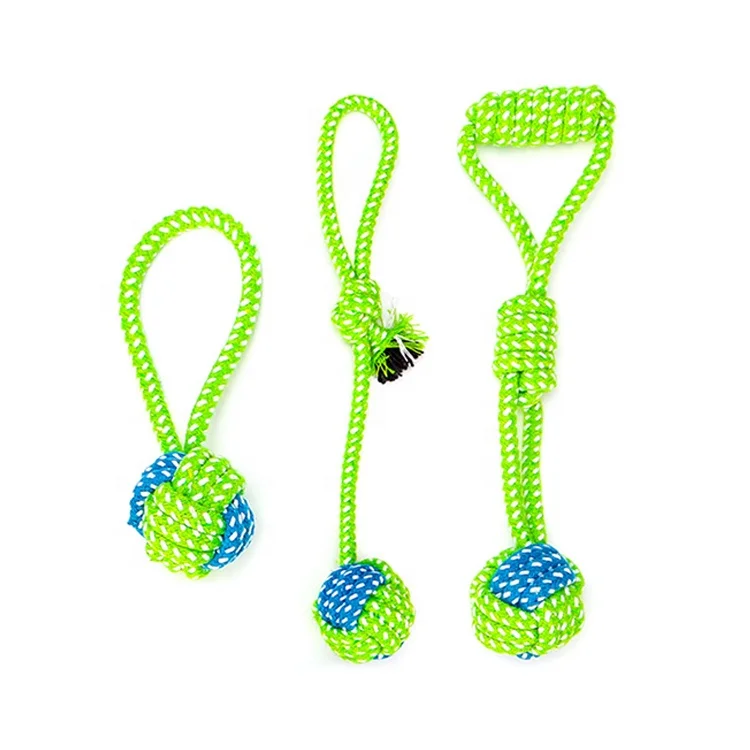 Durable Natural Hemp Rope Interactive Pet Dog Toy Cotton Rope Hemp Dog Toy Set