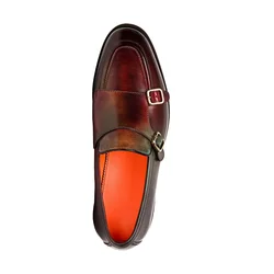 1 pair Custom british style mens loafers with buckle no-slip men dress casual shoes