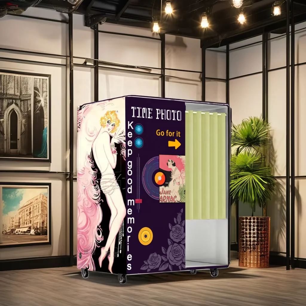 Customized Interactive Selfie  Photo Booth Vending Machine Compatible with Cameras iPads SLR Smartphones-Made China