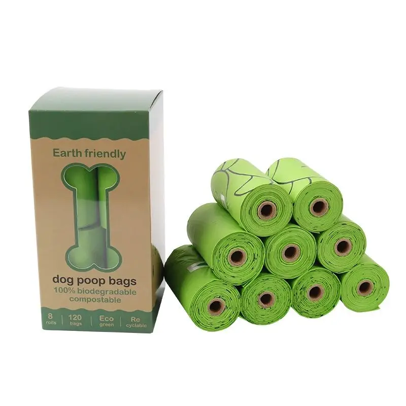 
Eco-friendly 100% biodegradable flushable dog waste bag Dog poop bags with dispenser in a box 