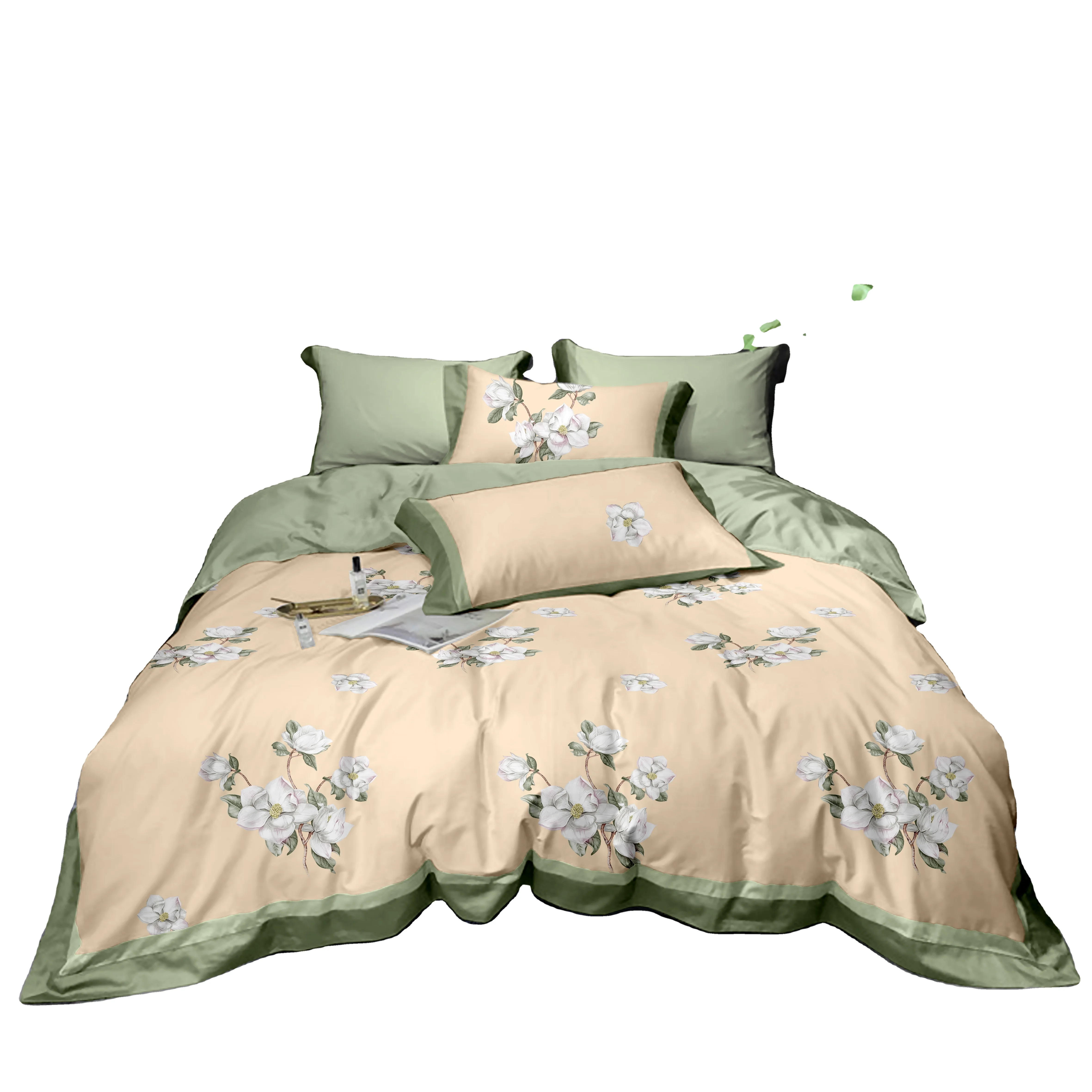 Final celar out home textile cotton satin comforter set bedsheet set