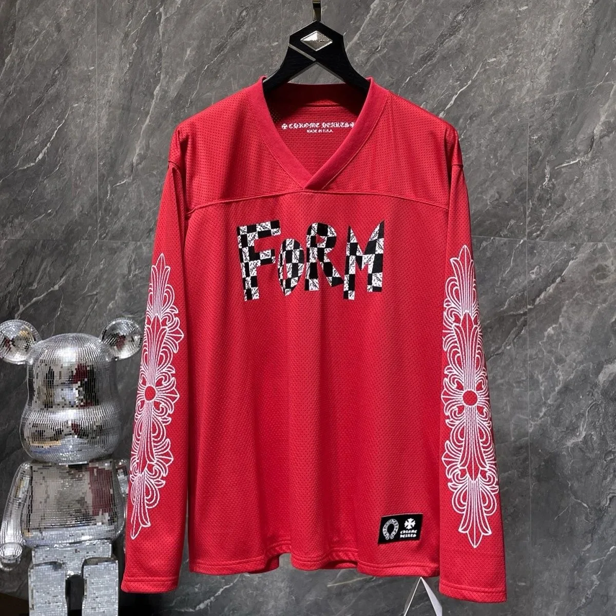 New Arrive 2024 Long Sleeved Mesh T-shirt Customized Logo 3D Women and Men Casual Loose US size Europe
