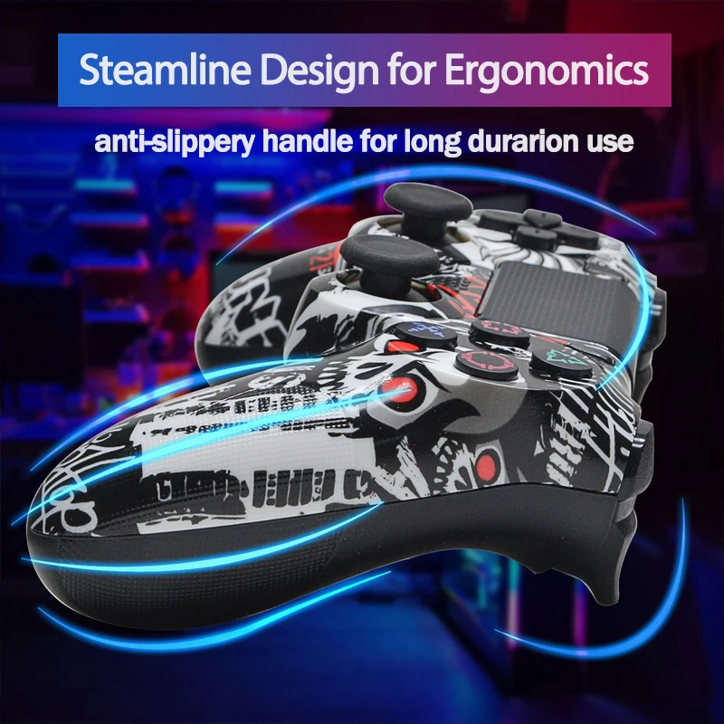 2024 New Wireless Bluetooth Game Controller for PS3 PS4 Vibration Gyroscope Gen 2th Remote Gamepad Joystick for PC Steam Use