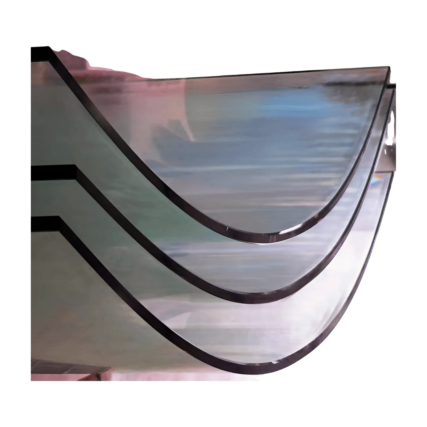 curve tempered glass curved glass panel aquarium price partition laminated bend sheet stair hood frameless shower doors