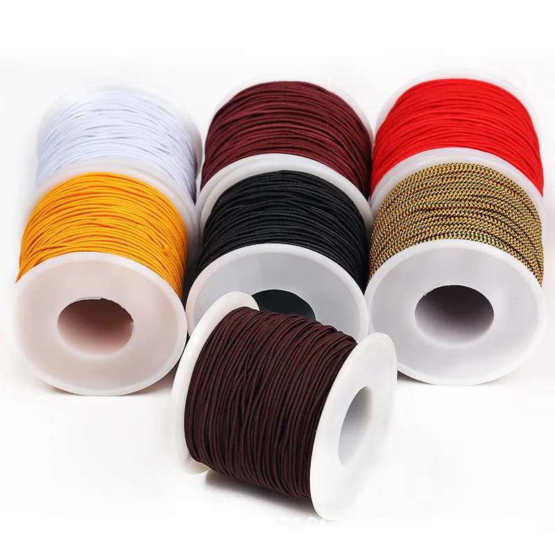 Custom 3mm-10mm diameter Strong heavy duty Stretch cord polyester round elastic shock emulsion rubber cord rope