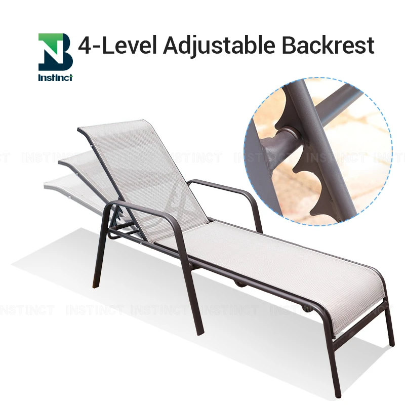 INSTNCT Modern garden New Product Outdoor Furniture Beach chair Beach Sun lounger adjustable sun bed lounger for beach