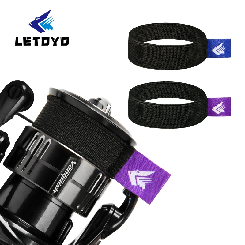 LETOYO 4PCS/Bag Fishing Spool Belt Portable Lightweight Spool Belt Reel Elastic Fishing Spool Belt