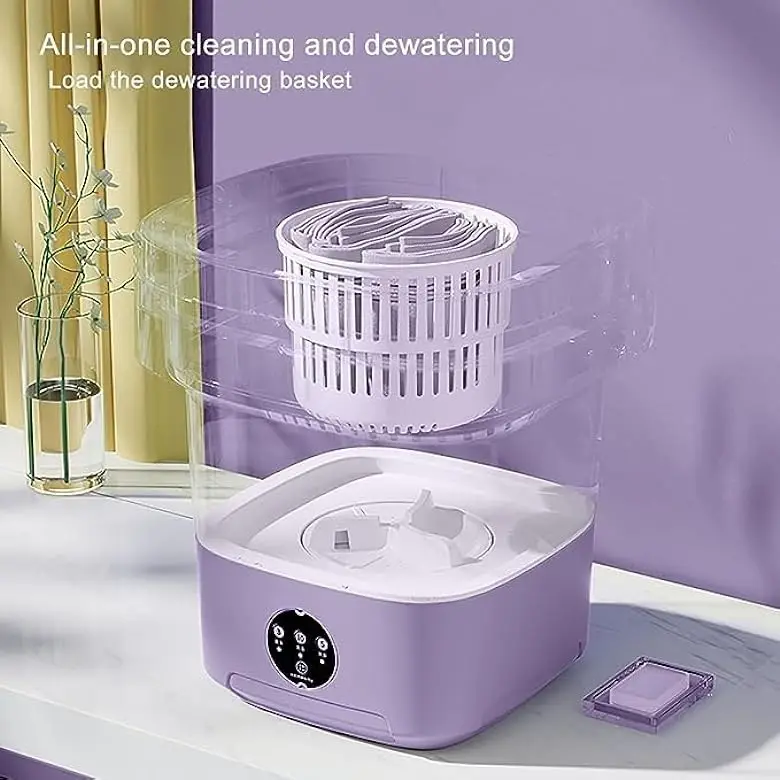Household underwear cleaning folding small automatic washing machine