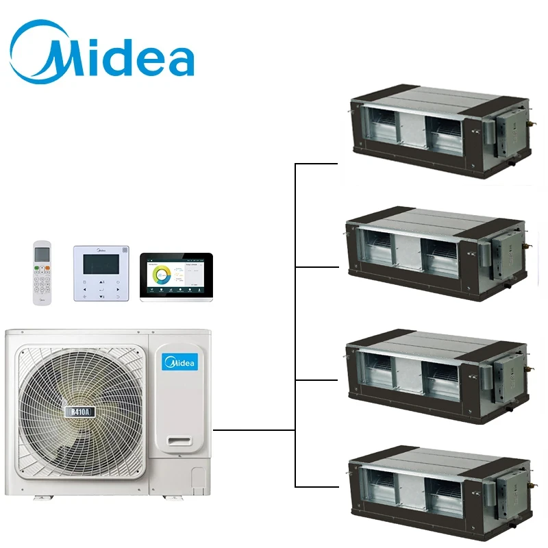 midea air condition ducts remote ac controllers air source heat pump ac unit