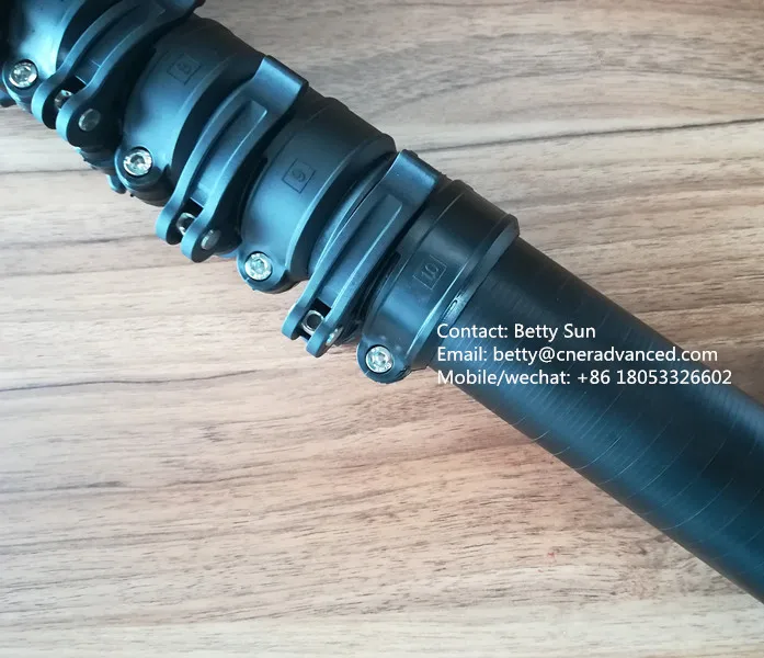 Made in China High stiffness pure carbon fiber water fed pole High reach window cleaning pole high pressure washing pole