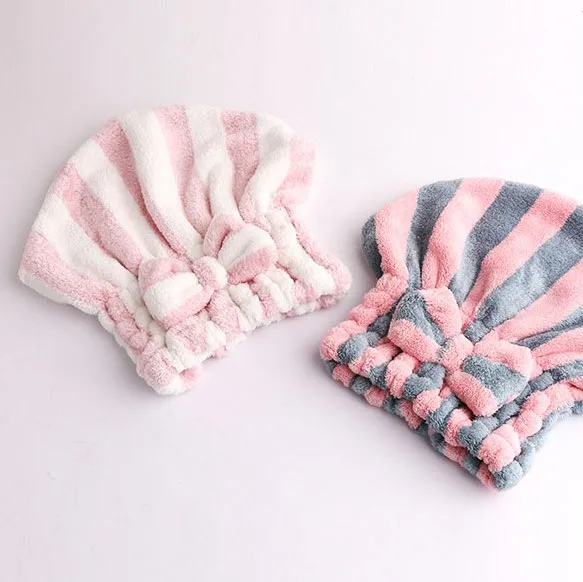 Factory Sale Fashion High Quality Customize Soft Shower Spa head wrap hair drying hat Microfiber dry hair towel