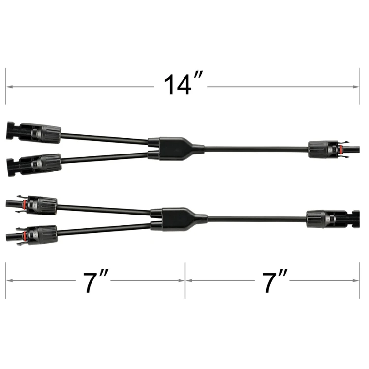 Solar Connectors 30A Y Branch Parallel Adapter Solar Cable Connectors Solar Panel Connectors Wire Plug Tool Kit for Solar Panel