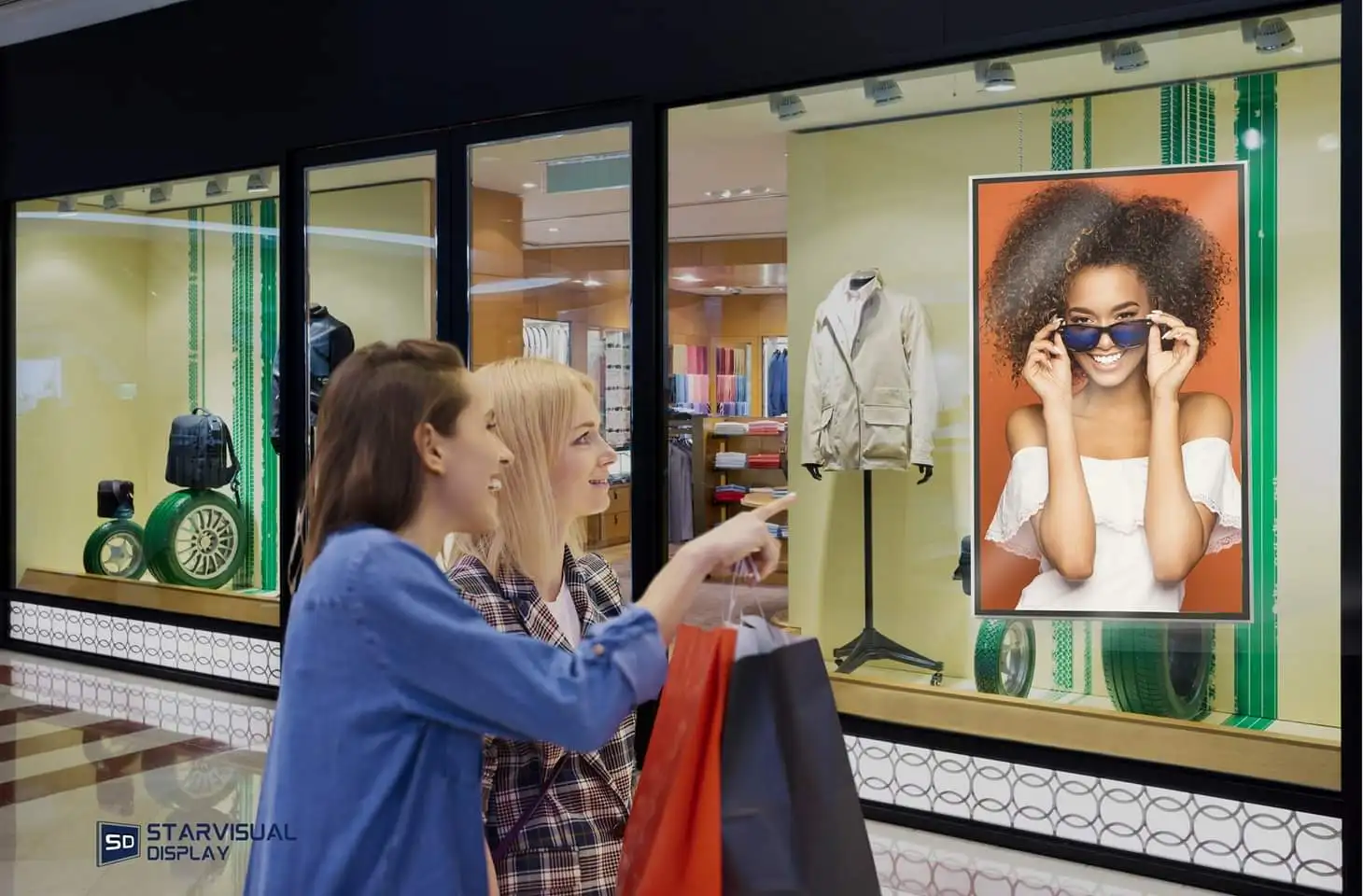 High Brightness Window Facing Display High Quality Lcd Digital Signage Display