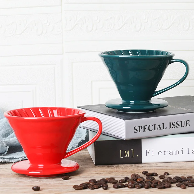 Household Hand Brewed Coffee Pot Porcelain Coffee Cup Ceramic Coffee Dripper Set Ceramic Filter