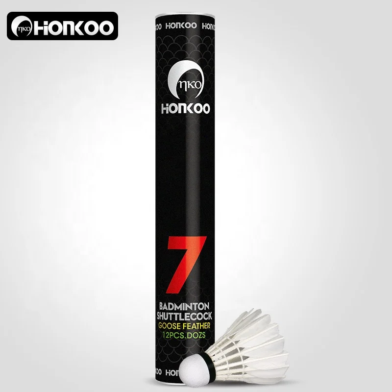 Honkoo 7 Shuttlecock Goose Feather Badminton Shuttlecock For Tournament Training