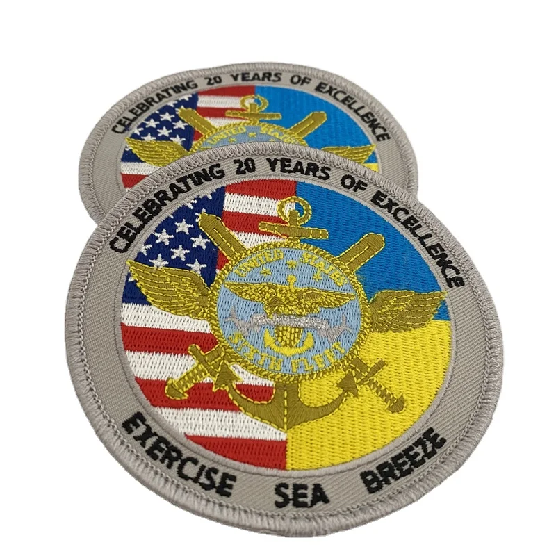 No minimum design logo velcroes patches custom made embroidery patches with velcroes backing