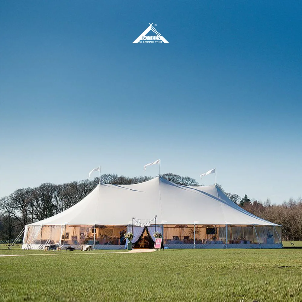 Custom Outdoor Canopy Tent 10x20m Steel Pipe Waterproof 200 People Wedding MarqueeTent Party Events Celebration Music Festival
