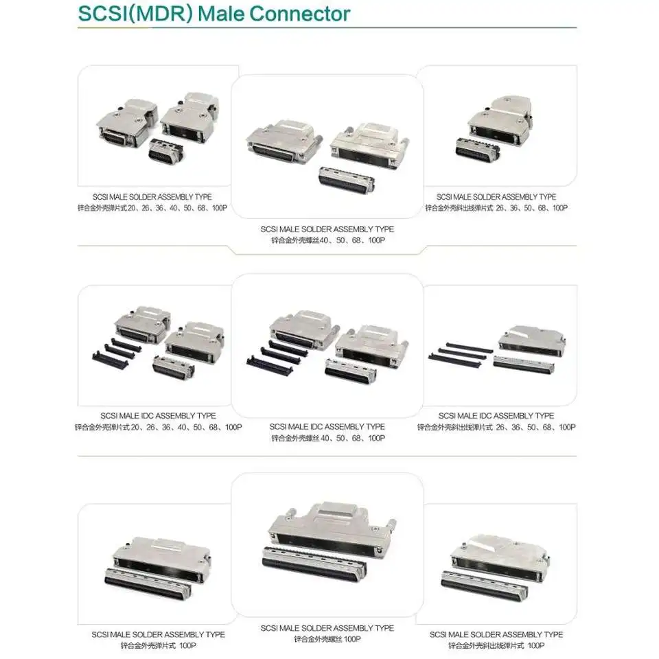 Высококачественный Разъем SCSI 26Pin scsi Штекерный Кабельный разъем с АБС-капотом для электроники