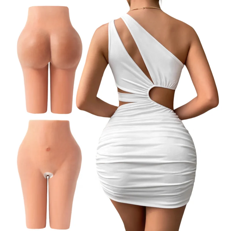 Plus Size shaper underwear Artificial bum bum silicone panty vagina fake buttocks and hip rubber false buttocks shorts pants