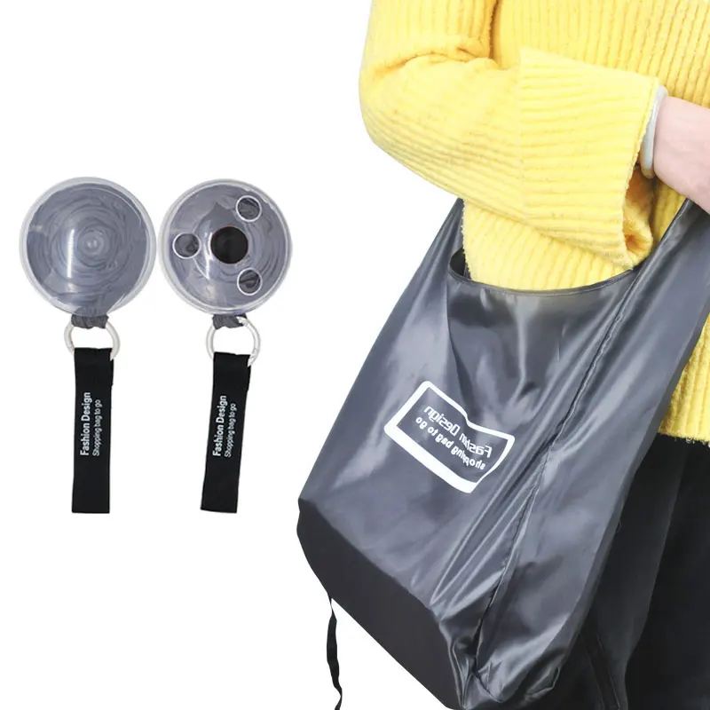 eco customized logo rollring shopping bag keyring logo tarpaulin