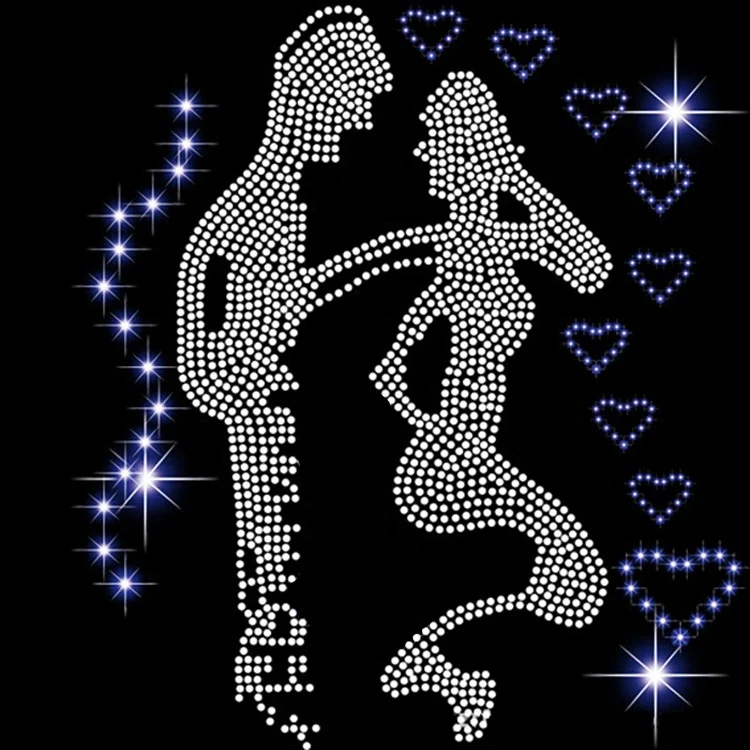 Iron On Clothing Crystal Factory Price Custom Bling Hot Fix Heat Rhinestone Transfers With Brand Logo