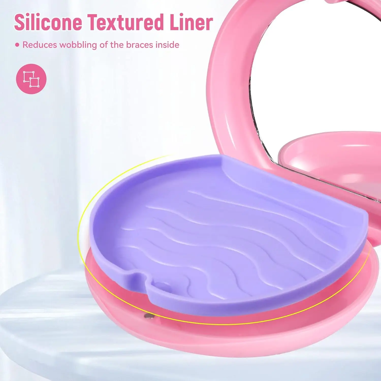 Dental Retainer Holder Denture Case Retainer Box Night Guard Case with Magnetic Closure