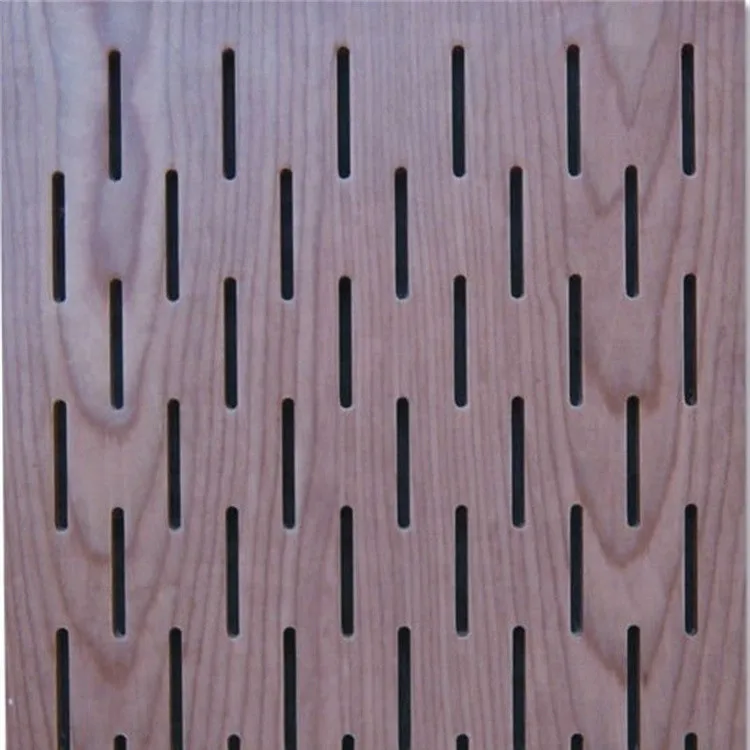Wooden Slotted Acoustic Panel Sound Absorbing Mdf Board Curved Acoustic Ceiling Panel For Meeting Room