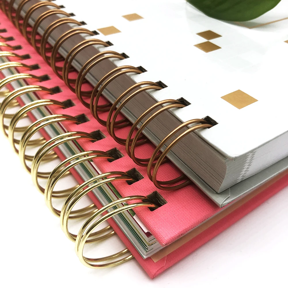 Spiral binding ring twin nylon coated plastic pvc steel metal o bending coil spines binding single double loop wire