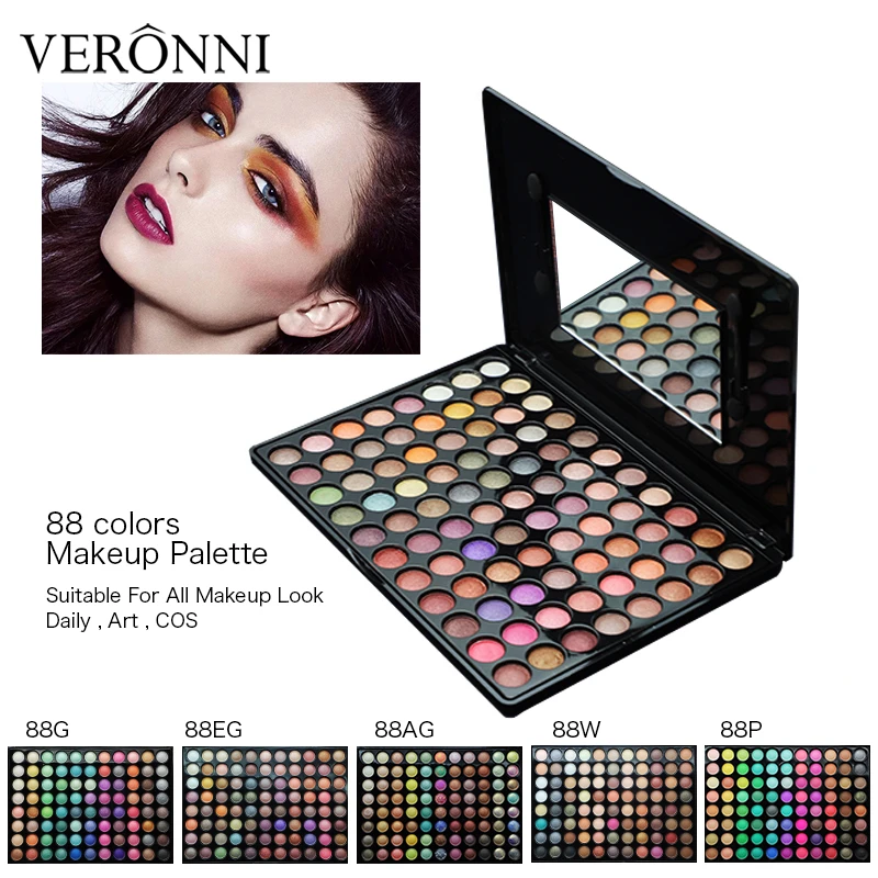 waterproof 88 Colors eyeshadow palette eye Makeup eyeshadow pigment Matte Eye shadow Palette for women