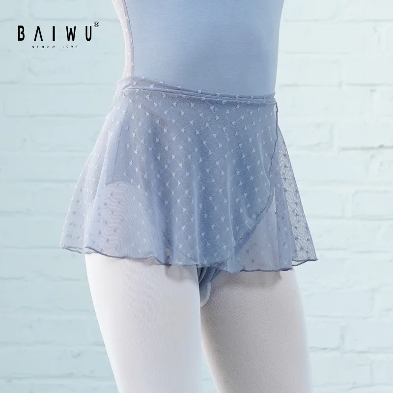 119243003 Baiwu New Arrival Kids Dance Skirt Mesh Wrap Ballet Skirt