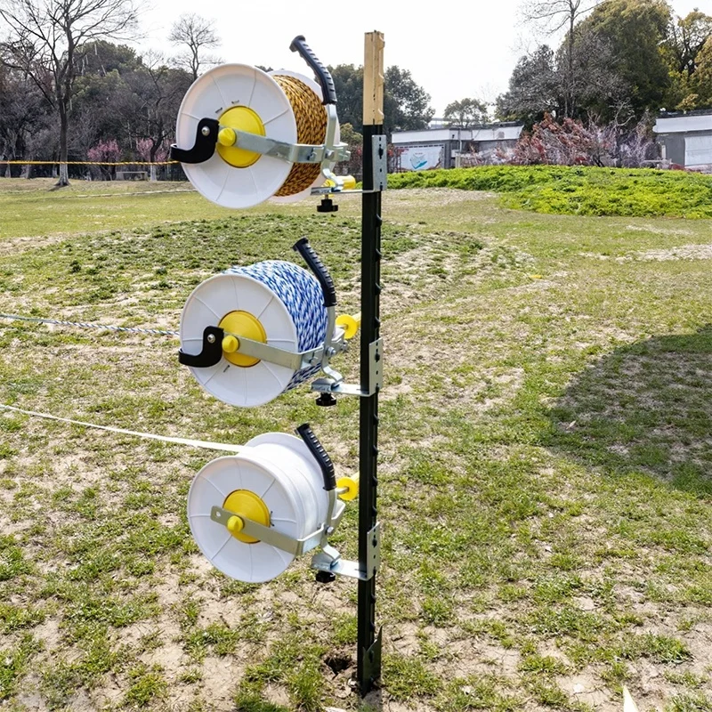 Sustainable electric t fence post Galvanized Steel Post Reel Holder