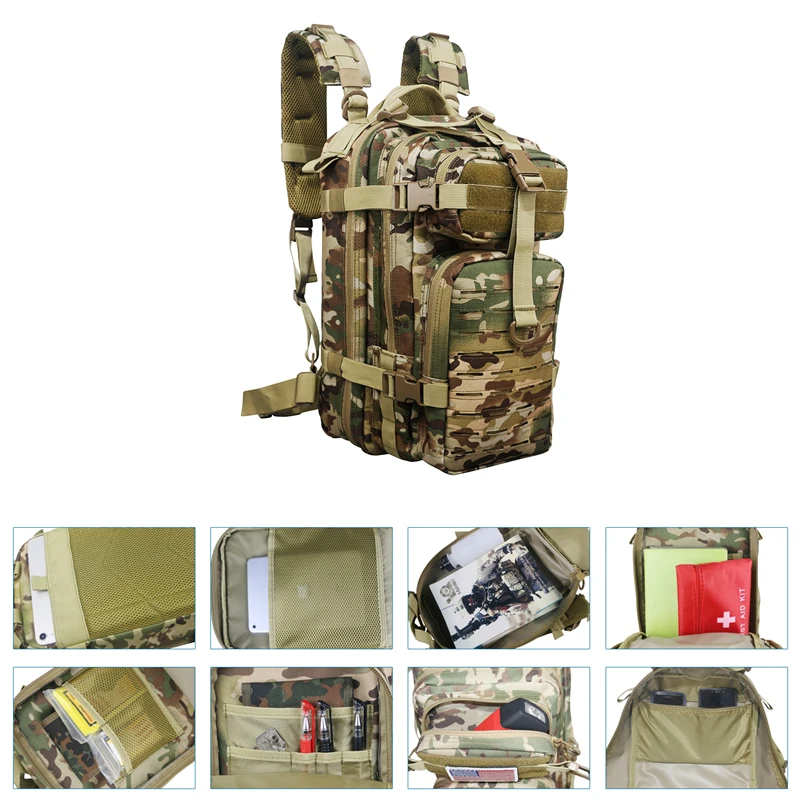 Ship From USA  26L 600D Waterproof Tactical Pack Military Backpack Hunting Gym Bags